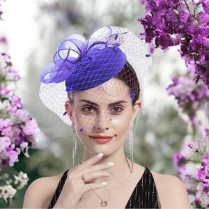 Fascinators Hats Tea Party Hat Pillbox Cocktail Hat Headwear with Veil